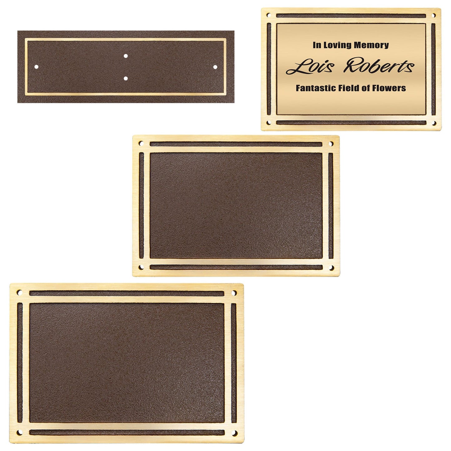 Cast Aluminum Sign 10" x 8" Bronze/Brown