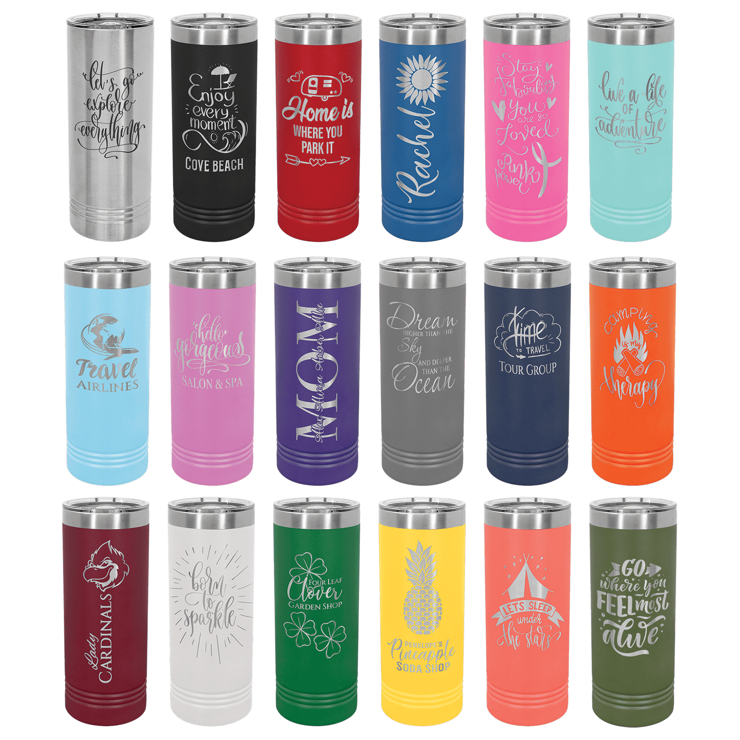 Skinny Tumbler with Slider Lid