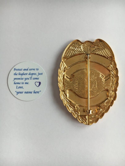 Customized Protect and Serve Shield Backer