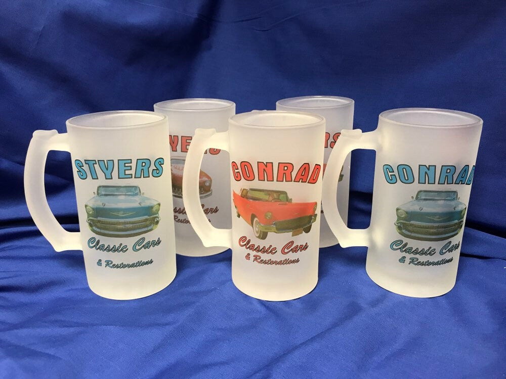 Frosted Glass Stein