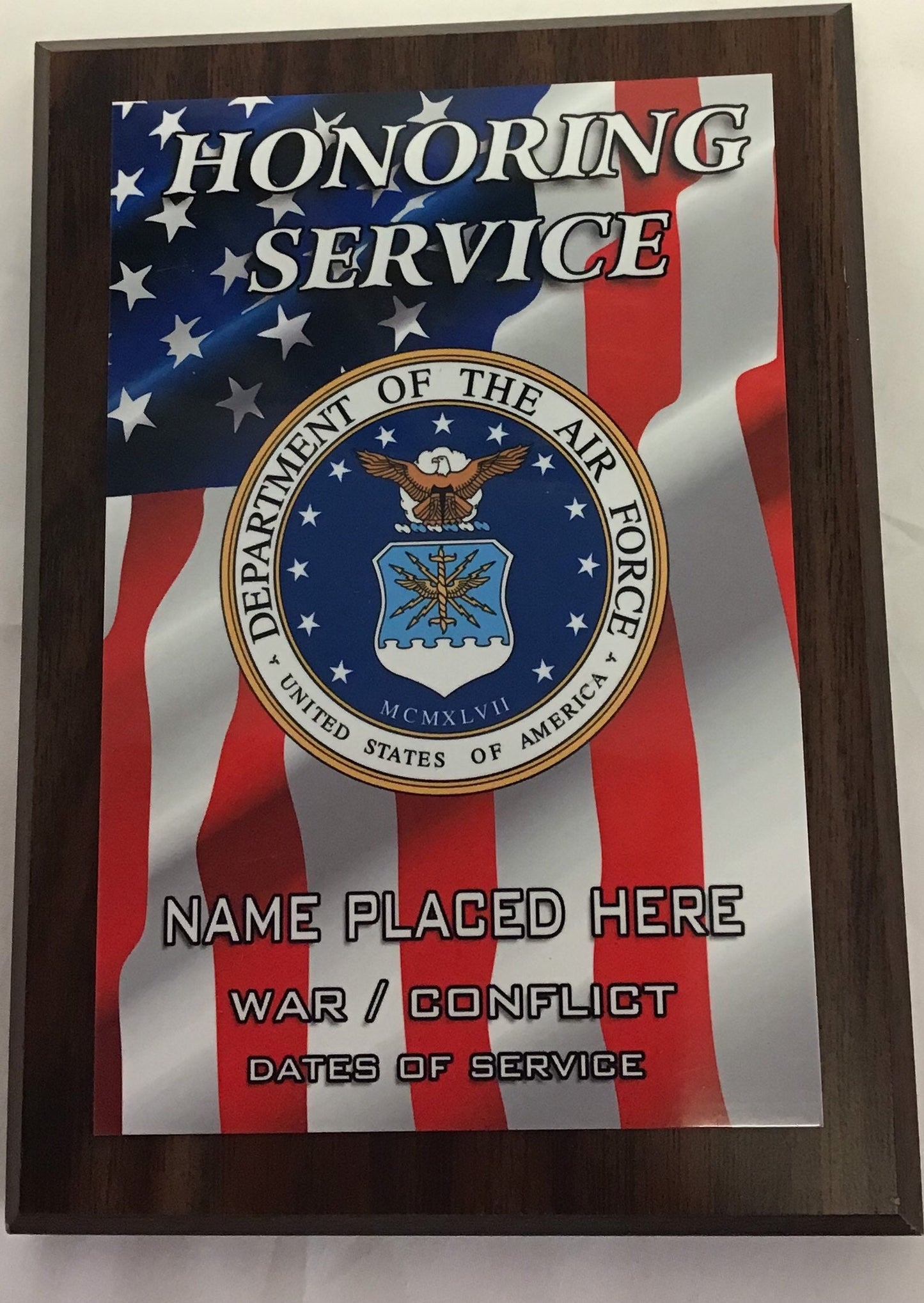 Honoring Service plaque