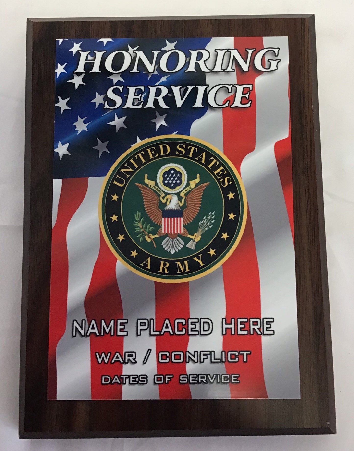 Honoring Service plaque