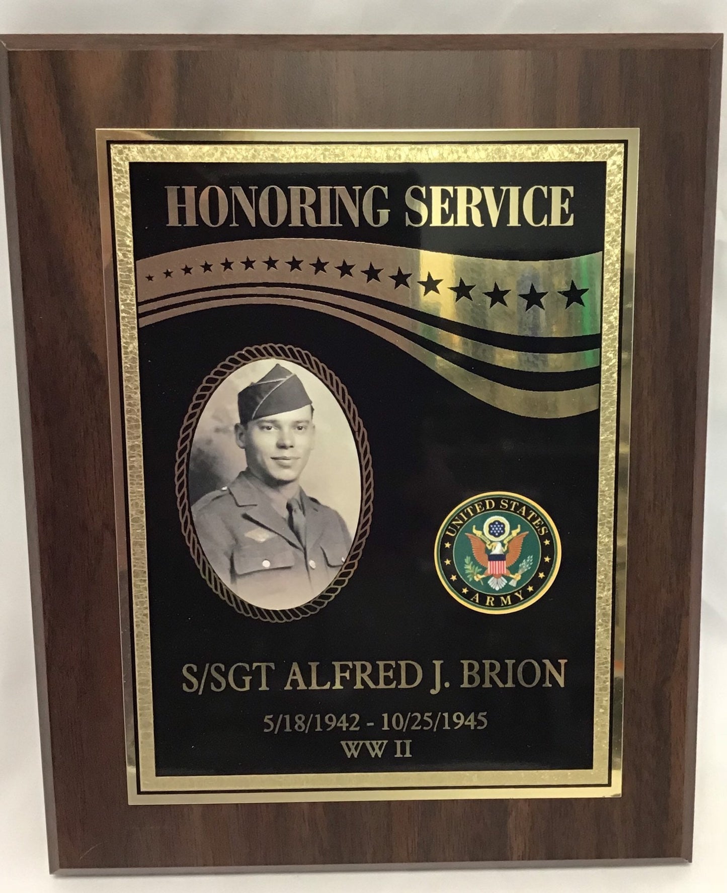 Veteran Memorial Plaque - Perfect Gift