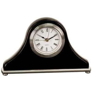 Black Piano Finish Mantel Desk Clock