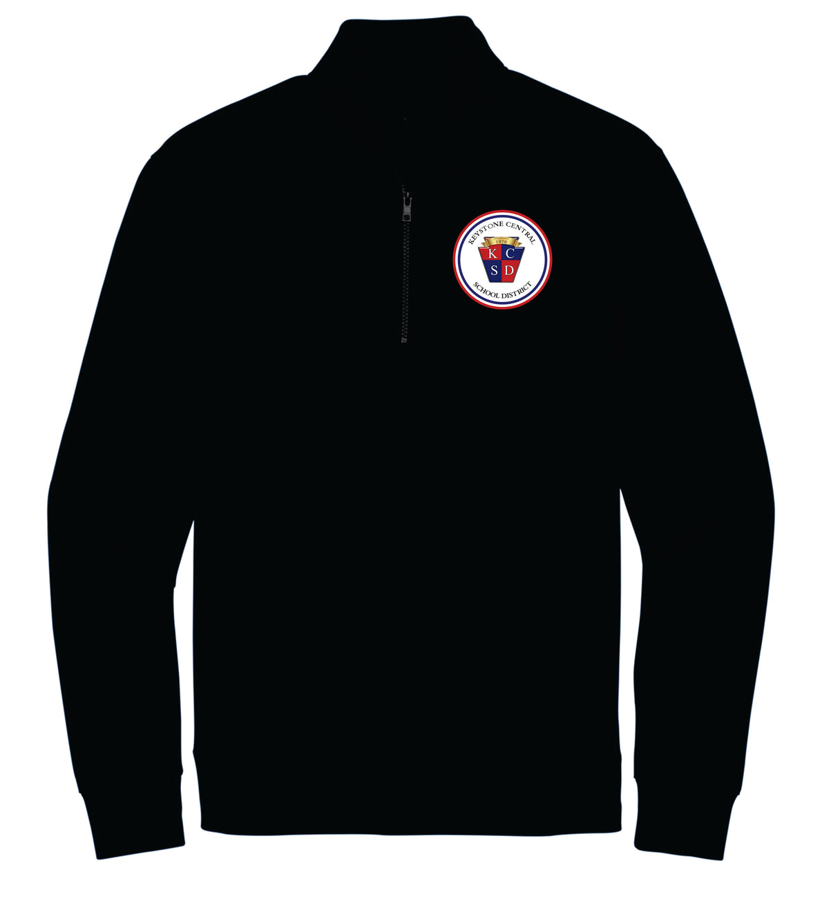 KCSD quarter-zip sweatshirt with pocket