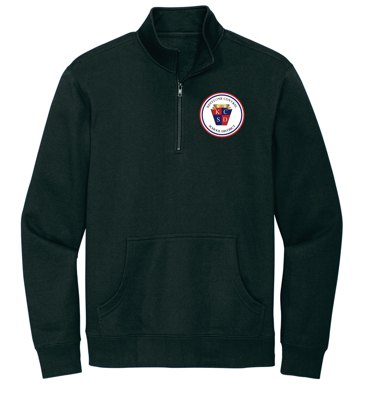 KCSD quarter-zip sweatshirt with pocket