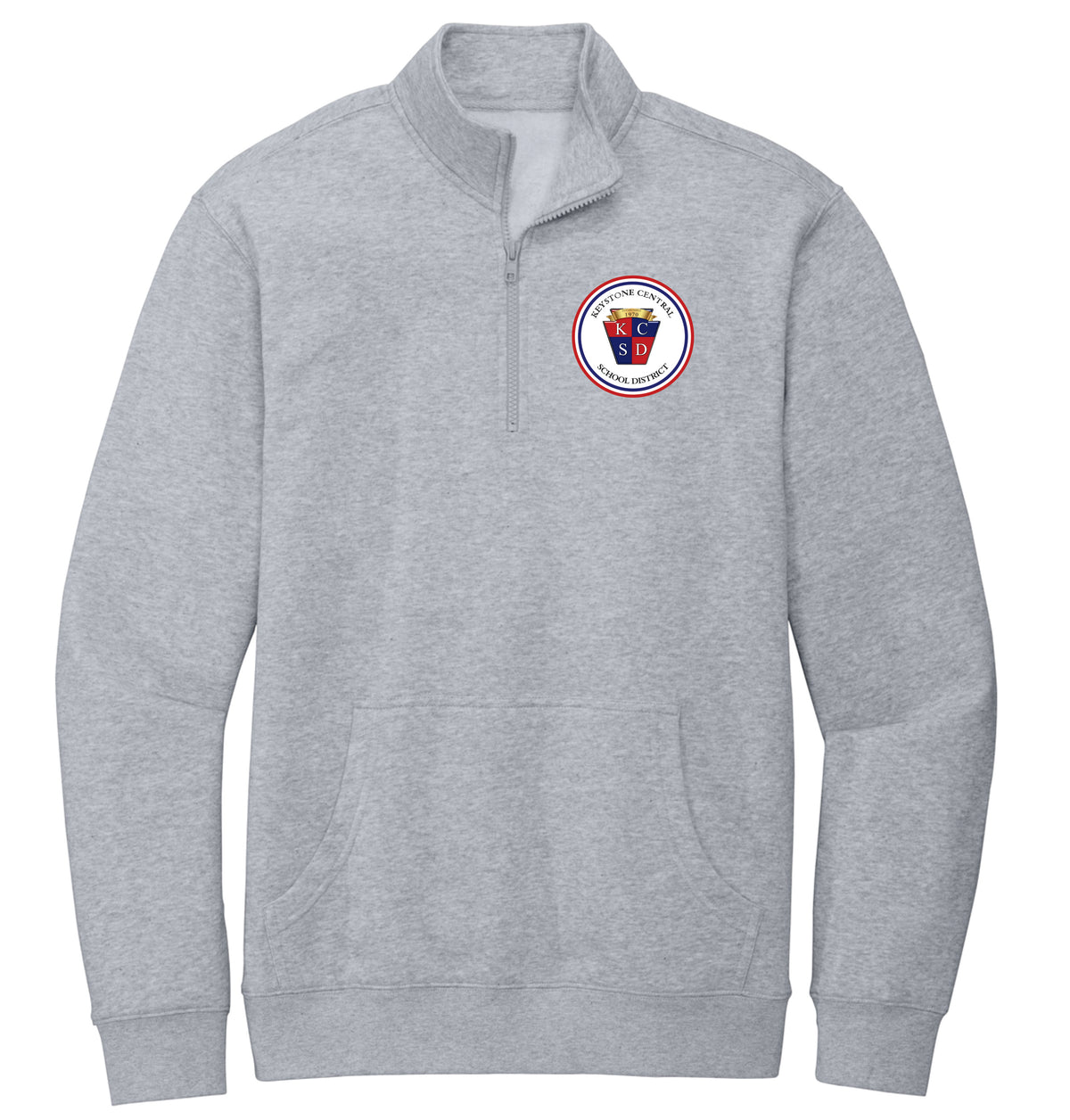 KCSD quarter-zip sweatshirt with pocket