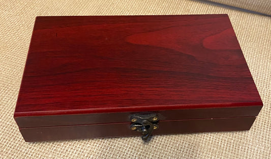 Playing card set in Personalized Rosewood box