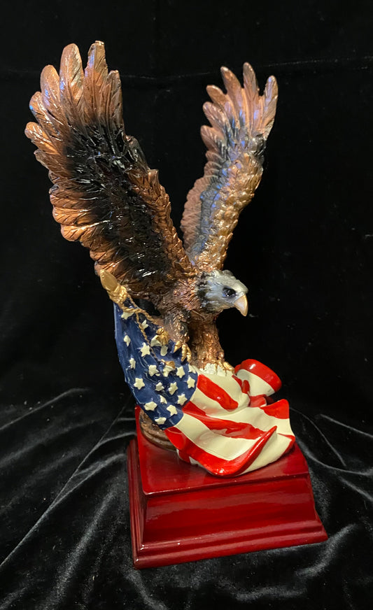 Eagle with American Flag on base