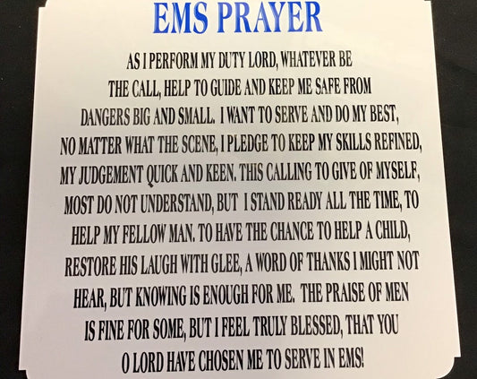 EMS Prayer Locker Plate