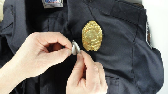 A Police Officer's Prayer Badge Backer