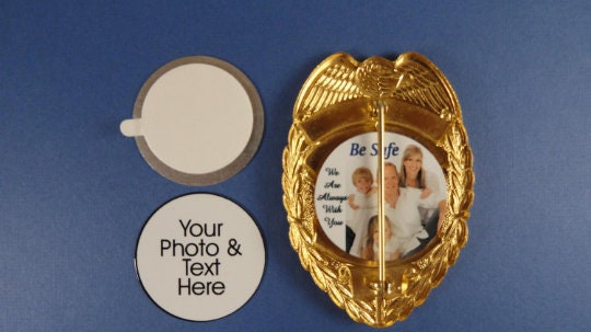 Customized Family Photo Badge Backer