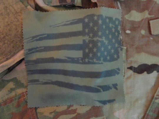 Military OD Green American Flag Field Prayer Tuck