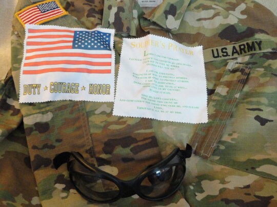 Military Red,White & Blue American Flag Field Prayer Tuck