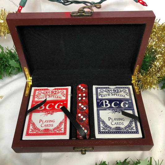 Personalized Cards and Dice Box Set