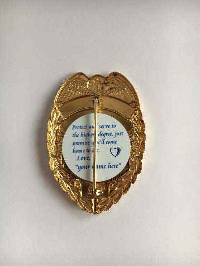 Customized Protect and Serve Shield Backer