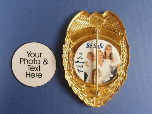 Customized Family Photo Badge Backer