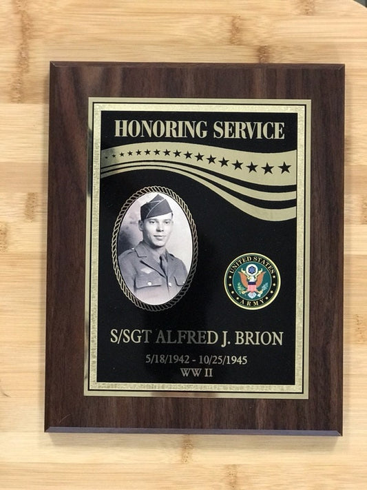 Veteran Memorial Plaque - Perfect Gift