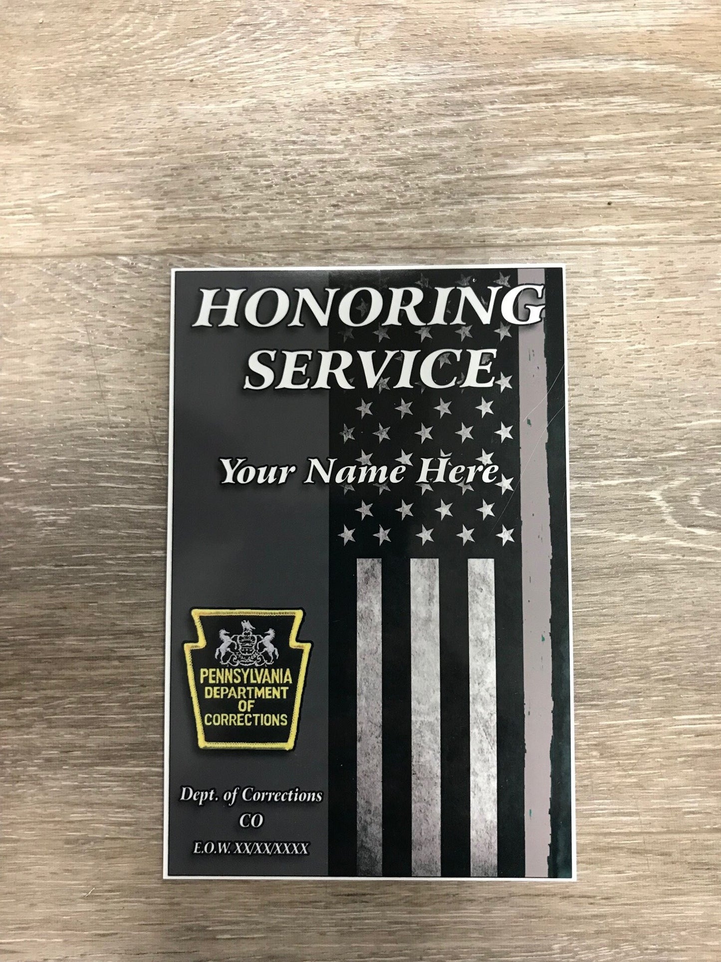 Honor or remember your Hero with this plaque.  Perfect size for any space you would like.