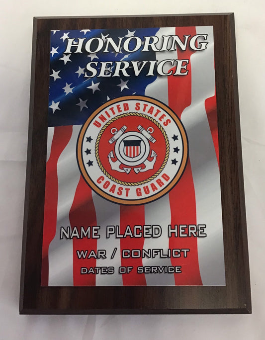 Honoring Service plaque