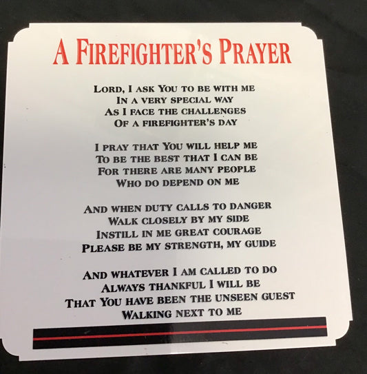 Firefighters locker plate