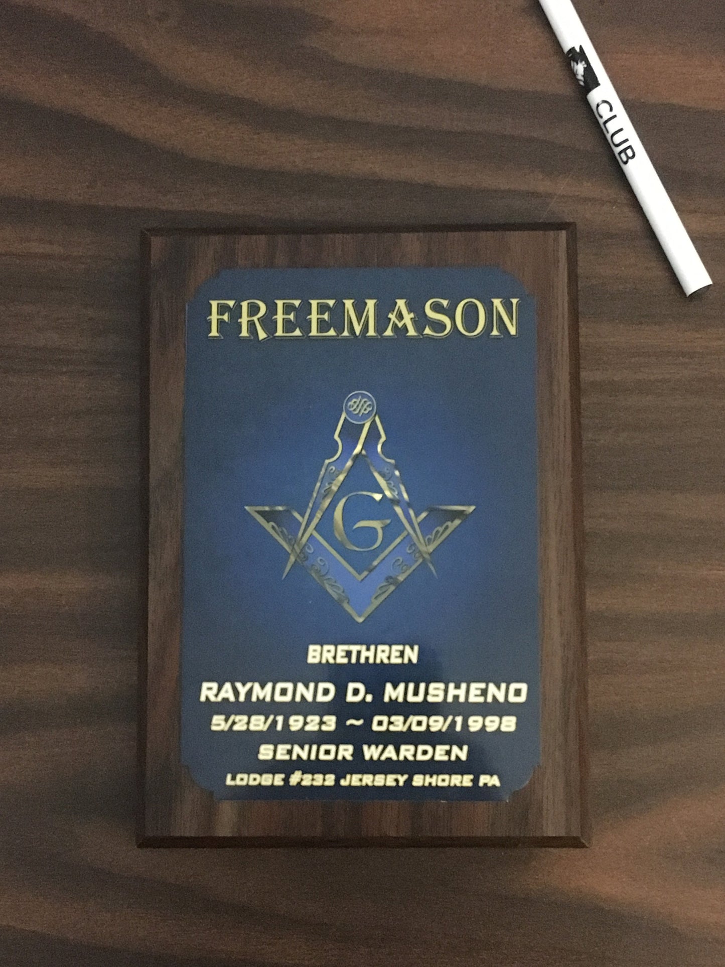 Masonic Plaque