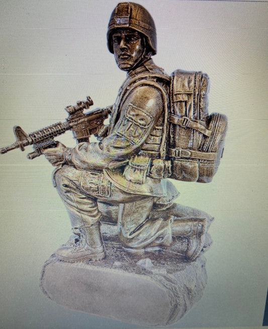 Kneeling Rifleman Sculpture
