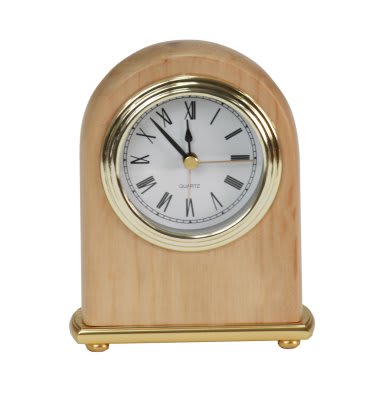 Red Alder Arch Desk Clock