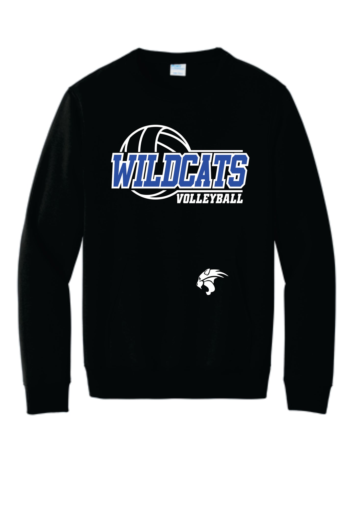 Wildcat Volleyball Crew Sweatshirt with pocket